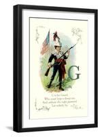 G is for Guard-null-Framed Art Print