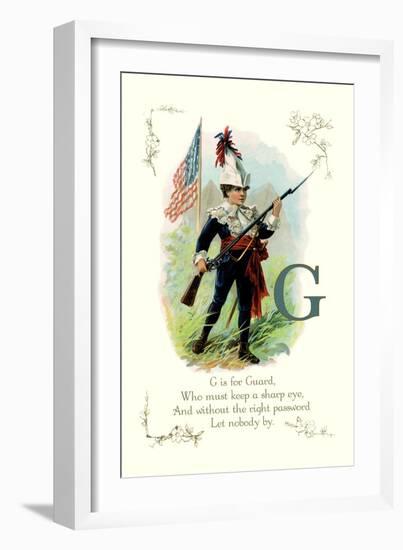 G is for Guard-null-Framed Art Print