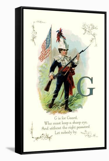 G is for Guard-null-Framed Stretched Canvas