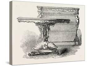 G.J. Morant, Table and Bookcase, 1851-null-Stretched Canvas