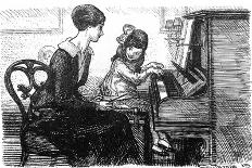 Piano Teacher and Pupil, 1915-G. Jenkins-Mounted Art Print