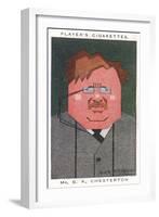 G K Chesterton - English Writer-Alick P.f. Ritchie-Framed Art Print