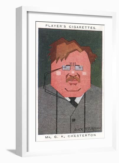 G K Chesterton - English Writer-Alick P.f. Ritchie-Framed Art Print