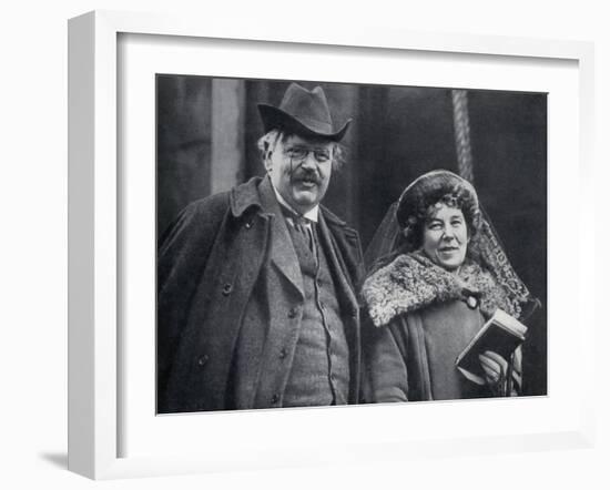 G. K. Chesterton with His Wife Frances Blogg-null-Framed Giclee Print