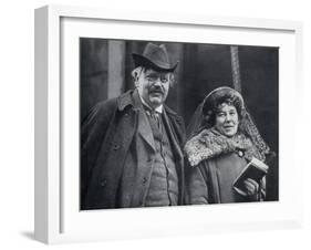 G. K. Chesterton with His Wife Frances Blogg-null-Framed Giclee Print