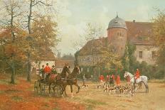 Arriving for the Hunt, 19th Century-G. Koch-Framed Stretched Canvas