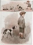 A Boy and His Dog in Trouble for Chasing Chickens-G.L. Stampa-Art Print