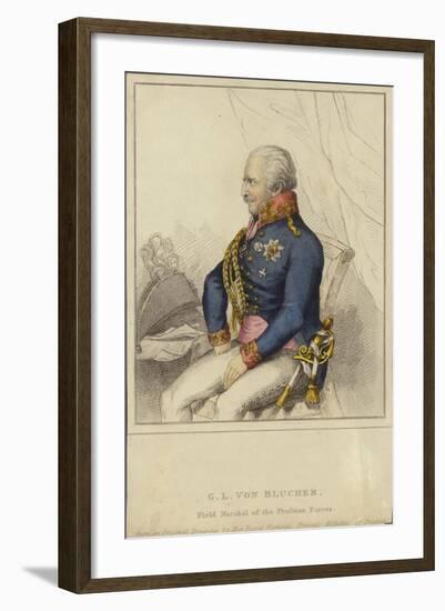 G L Von Blucher, Field Marshal of the Prussian Forces (1742-1819)-German School-Framed Giclee Print