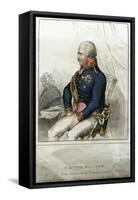 G.L. Von Blucher: Field Marshal of the Prussian Forces Engraving-null-Framed Stretched Canvas