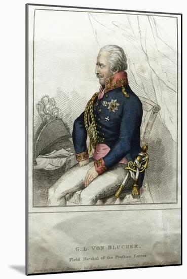 G.L. Von Blucher: Field Marshal of the Prussian Forces Engraving-null-Mounted Giclee Print