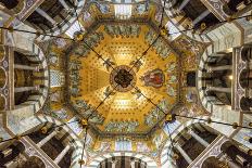 Aachen Cathedral Cupola and Barbarossa's Chandelier-G&M-Photographic Print