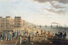 The Chain Pier at Brighton with Characters-G.m. Brighty-Framed Giclee Print