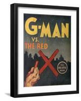 G-Man Vs the Red X Book Cover-null-Framed Art Print