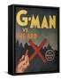 G-Man Vs the Red X Book Cover-null-Framed Stretched Canvas
