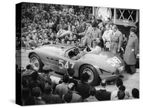 G Marzotto in a 4.1 Ferrari, Taking Part in the Mille Miglia, 1953-null-Stretched Canvas