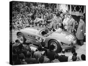 G Marzotto in a 4.1 Ferrari, Taking Part in the Mille Miglia, 1953-null-Stretched Canvas