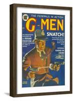 G-Men, FBI Detectives Pulp Fiction Magazine, USA, 1935-null-Framed Giclee Print
