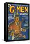 G-Men, FBI Detectives Pulp Fiction Magazine, USA, 1935-null-Framed Stretched Canvas