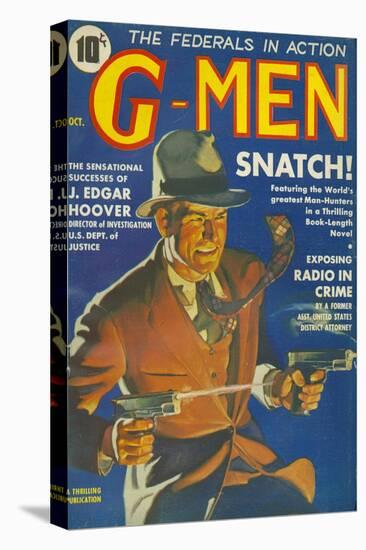 G-Men, FBI Detectives Pulp Fiction Magazine, USA, 1935-null-Stretched Canvas