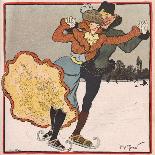 Ice Skating Couple 1901-G Meunier-Art Print