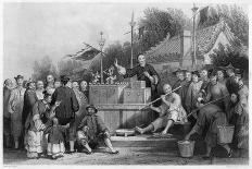 Raree Show at Lin-Sin-Choo, China, C1843-G Paterson-Framed Stretched Canvas