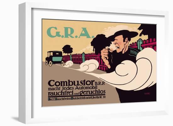 G.R.A.: Smokeless and Odorless Automobiles-Hans Rudi Erdt-Framed Art Print