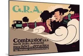 G.R.A.: Smokeless and Odorless Automobiles-Hans Rudi Erdt-Mounted Art Print