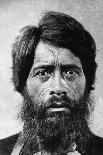 Portrait of a Maori Man, Taraia Ngakuti Te Tumuhuia, with 'Moko' Facial Tattoos, C.1860s-G. W. Bishop-Giclee Print