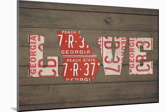 GA State Love-Design Turnpike-Mounted Giclee Print