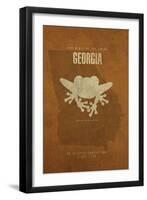 GA State Minimalist Posters-Red Atlas Designs-Framed Giclee Print
