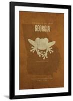 GA State Minimalist Posters-Red Atlas Designs-Framed Giclee Print