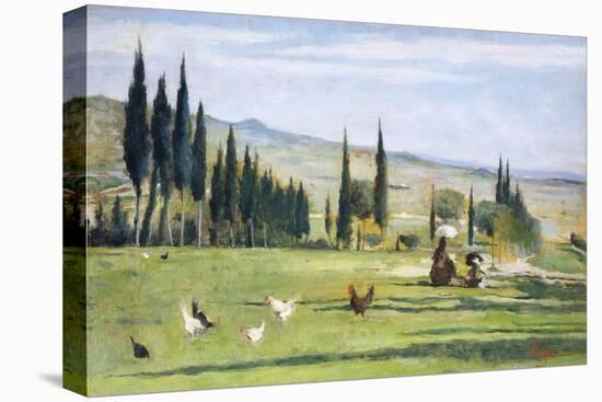 Gabbro Landscape-Silvestro Lega-Stretched Canvas