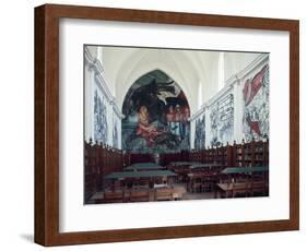 Gabino Ortiz Library Room with Frescoes by Clemente Orozco, 1940-Joan Blaeu-Framed Giclee Print