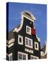 Gable of Canal House, Amsterdam, Holland-Jon Arnold-Stretched Canvas