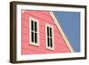 Gable Roof with White Windows on Wooden House-leisuretime70-Framed Photographic Print