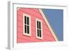 Gable Roof with White Windows on Wooden House-leisuretime70-Framed Photographic Print