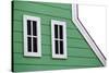 Gable Roof with White Windows on Wooden House-leisuretime70-Stretched Canvas