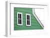 Gable Roof with White Windows on Wooden House-leisuretime70-Framed Photographic Print