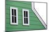 Gable Roof with White Windows on Wooden House-leisuretime70-Mounted Photographic Print