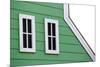 Gable Roof with White Windows on Wooden House-leisuretime70-Mounted Photographic Print