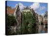 Gabled Buildings with Distorted Facade of Bricks, North of the Centre of Ghent, Belgium-Richard Ashworth-Stretched Canvas