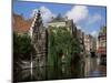 Gabled Buildings with Distorted Facade of Bricks, North of the Centre of Ghent, Belgium-Richard Ashworth-Mounted Photographic Print