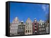 Gabled Houses on the Leidsegracht Canal, Amsterdam, Netherlands, Europe-Amanda Hall-Framed Stretched Canvas