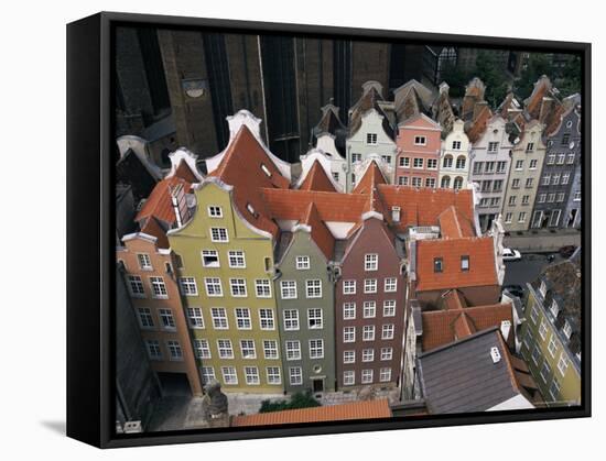 Gables and Painted Facades of Hanseatic Gdansk, Gdansk, Pomerania, Poland-Ken Gillham-Framed Stretched Canvas