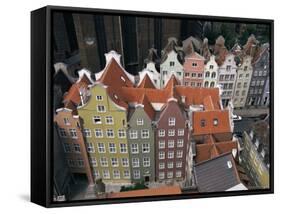 Gables and Painted Facades of Hanseatic Gdansk, Gdansk, Pomerania, Poland-Ken Gillham-Framed Stretched Canvas