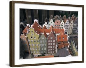 Gables and Painted Facades of Hanseatic Gdansk, Gdansk, Pomerania, Poland-Ken Gillham-Framed Photographic Print