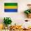 Gabon Flag Design with Wood Patterning - Flags of the World Series-Philippe Hugonnard-Art Print displayed on a wall