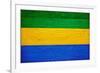 Gabon Flag Design with Wood Patterning - Flags of the World Series-Philippe Hugonnard-Framed Art Print