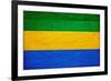 Gabon Flag Design with Wood Patterning - Flags of the World Series-Philippe Hugonnard-Framed Art Print