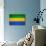 Gabon Flag Design with Wood Patterning - Flags of the World Series-Philippe Hugonnard-Art Print displayed on a wall